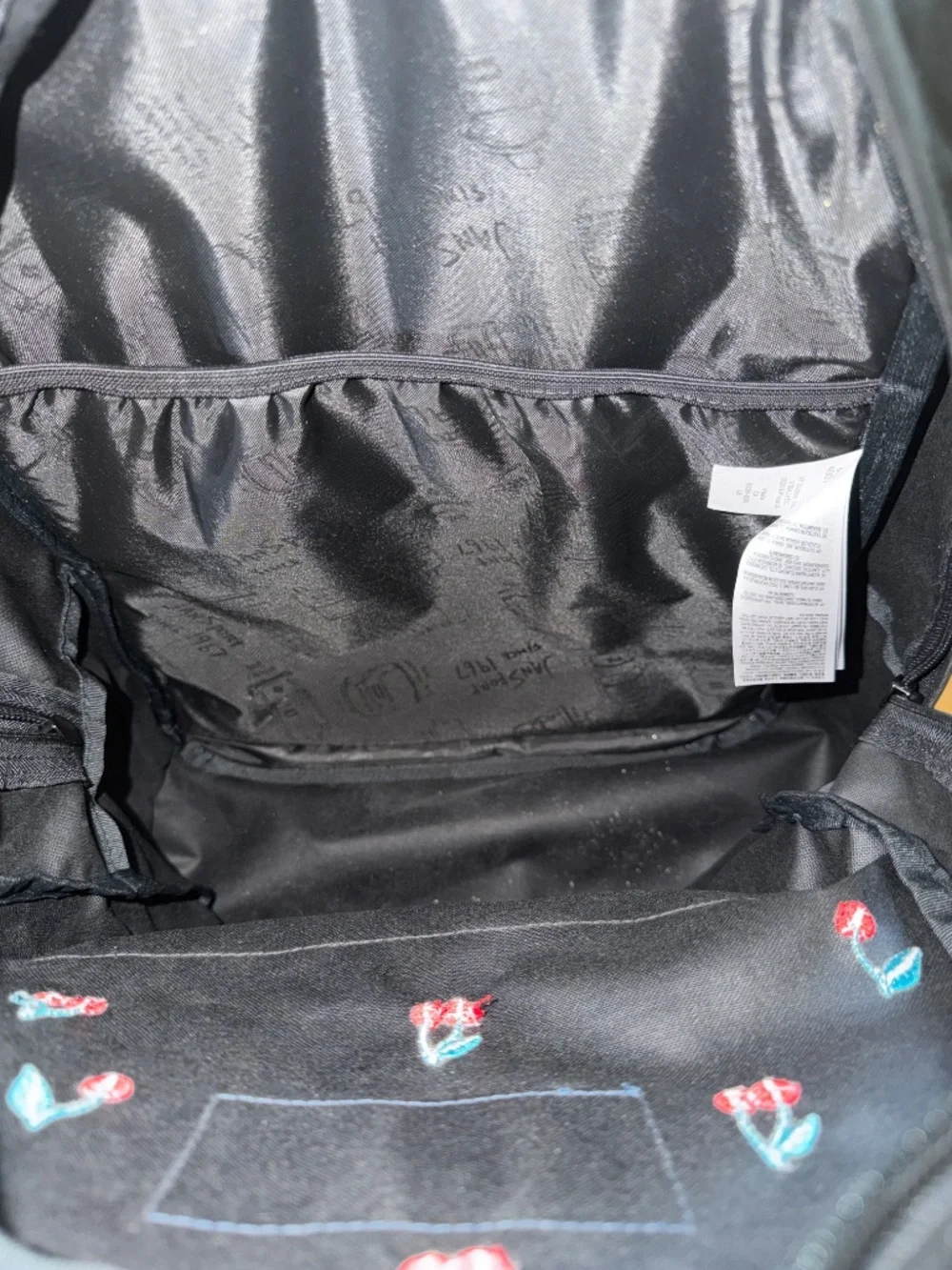 Jansport cherry backpack and lunch bag